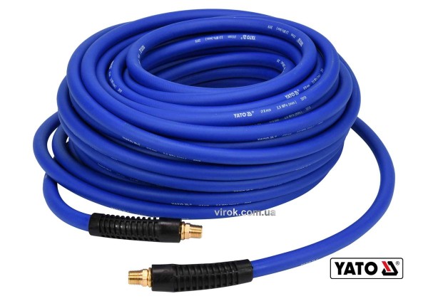 Шланг пневматичний гібридний (ПВХ+БНК) YATO: Ø8.0 мм x30м, Ø=1/4