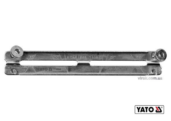 Направляюча до напильника YT-85026 YATO : Ø=4.5 мм, 190х30 мм, під кути 25°,30°,35°, гвинт(DW)