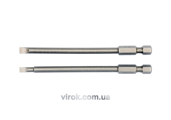 Насадка викруткова YATO : шліц SL4 ,SL5 x 100 мм. Набір 2 шт. [25/100]
