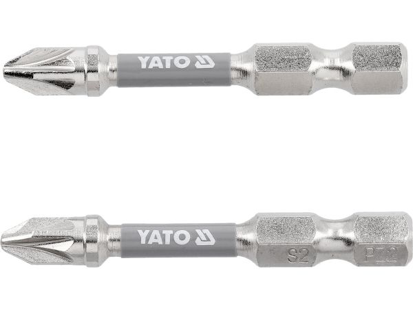 Насадка викруткова YATO PZ2 х 50мм. HEX 1/4", покрита нікелем, 2шт.[10]