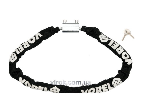 Замок велосипедний ланцюговий VOREL : Ø= 7 мм x 1200 мм. на ключ [12]