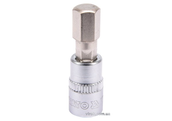 Головка торцева з насадкою HEX YATO : квадрат 1/4