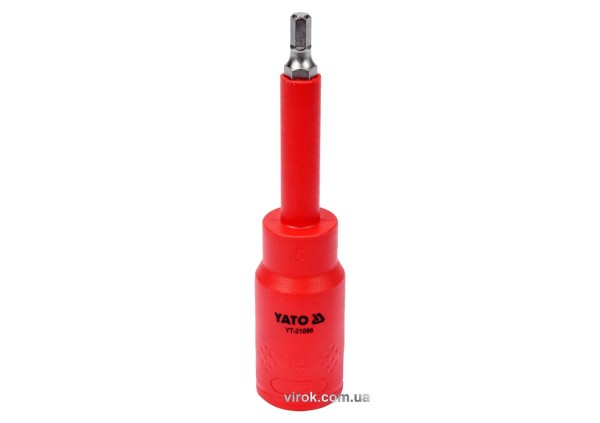 Головка торц. діелектр. 6-гранна YATO : квадрат 1/2