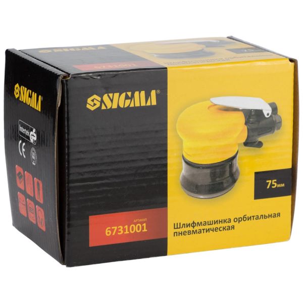Шліфмашинка орбітальна пневматична 75мм SIGMA (6731001)
