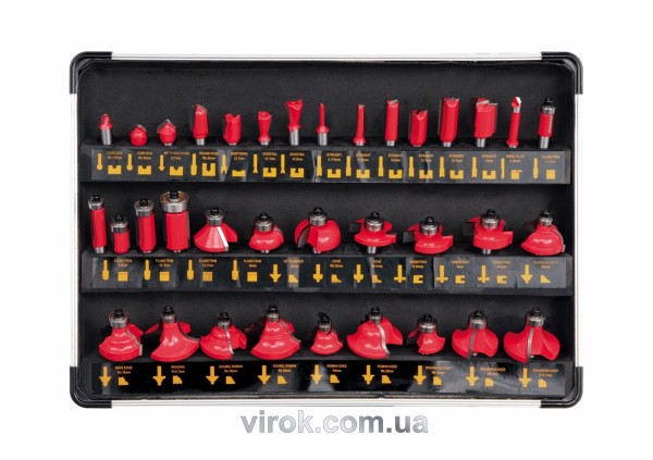 Фрези по дереву YATO : Набір 35 Шт. [10]