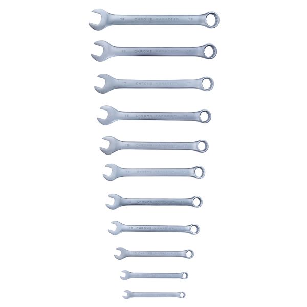 Ключі ріжково-накидні 11шт 7-19мм CrV satine SIGMA (6010151)