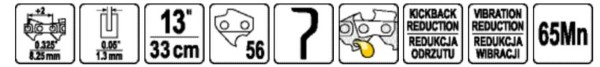 Ланцюг для пили YATO l= 13