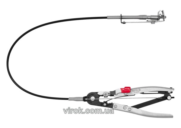 Щипці для стягуюч. хомутів YATO 210 мм з гнучким подовж-м 513 мм [12/36]