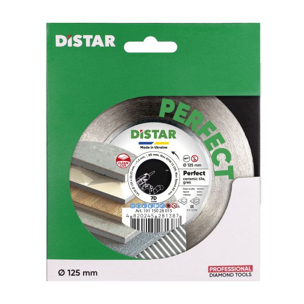Круг алмазний вiдрiзний Distar 1A1R 125x1,5/0,9x25x22,23H Perfect