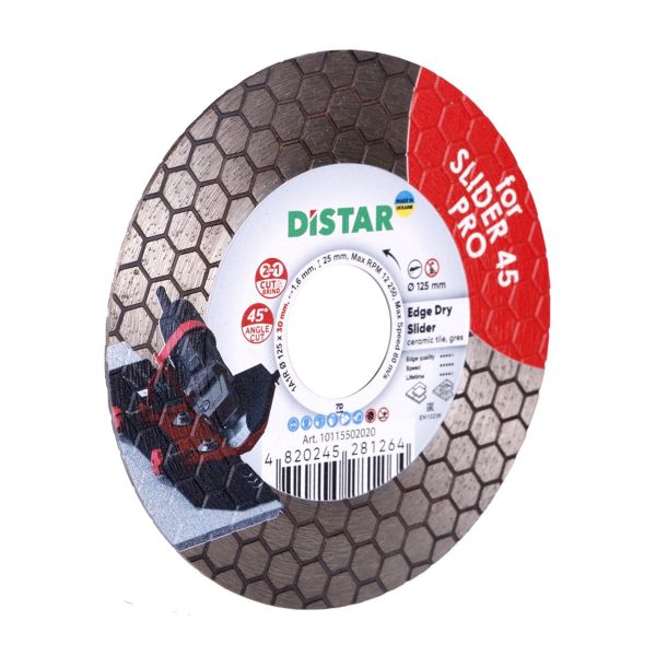 Круг алмазний вiдрiзний Distar 1A1R 125x1,6/1,2x25x30 Edge Dry Slider