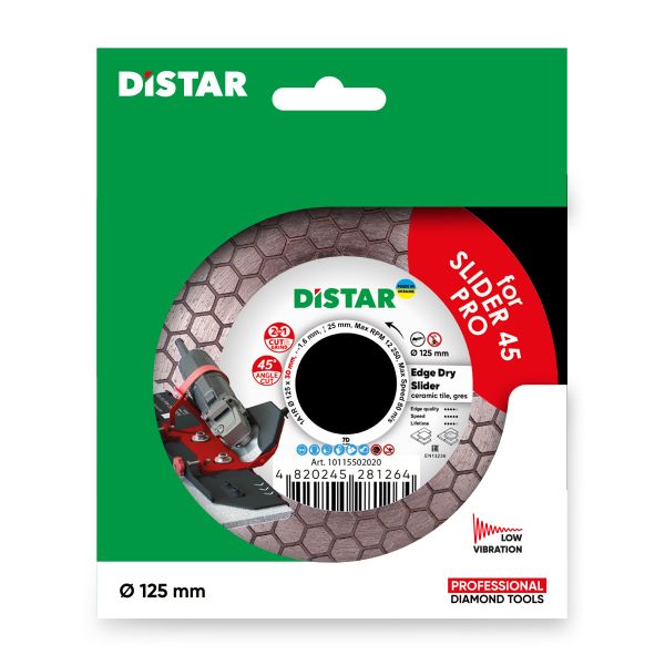 Круг алмазний вiдрiзний Distar 1A1R 125x1,6/1,2x25x30 Edge Dry Slider