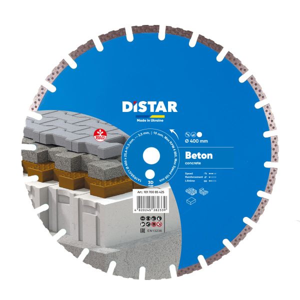 Круг алмазний вiдрiзний Distar 1A1RSS/C1 400x3,5/2,5x10x25,4-11,5-24 HIT Beton