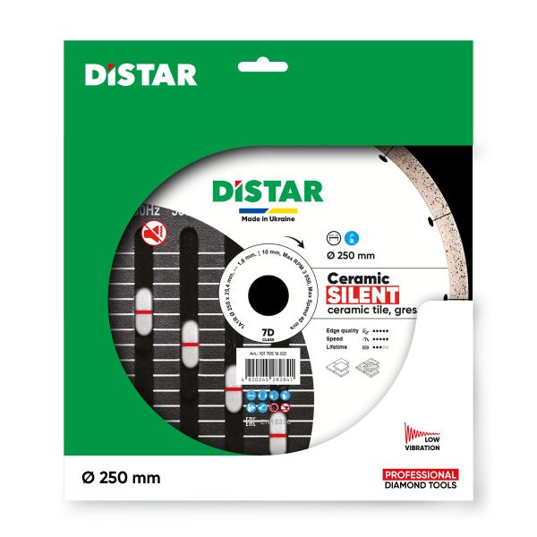 Круг алмазний вiдрiзний Distar 1A1R 250x1,8x10x25,4 Ceramic Silent