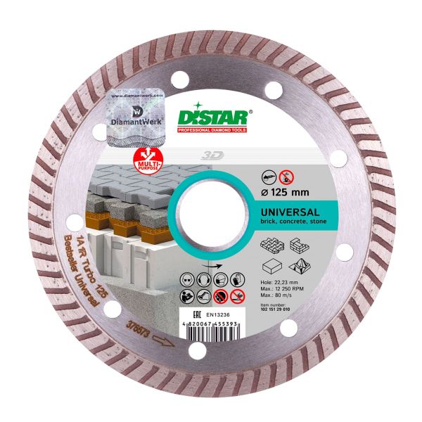 Круг алмазний вiдрiзний Distar Turbo 125x2,2x8x22,23 Bestseller Universal