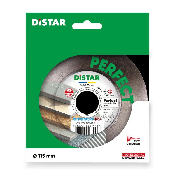 Круг алмазний вiдрiзний Distar 1A1R 115x1,5/0,9x25x22,23H Perfect