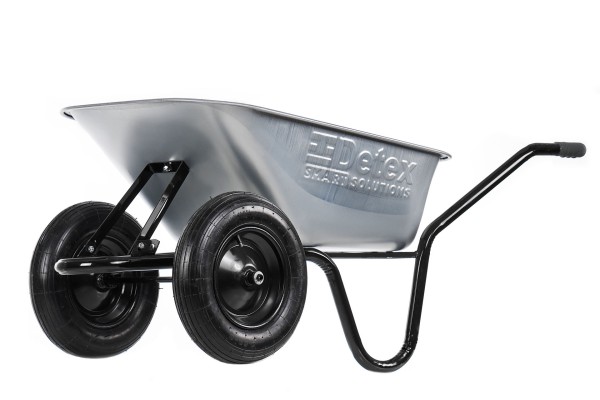 Тачка будівельна 2-х колісна 200кг/100л оцинкована колесо пневматичне (зібрана)