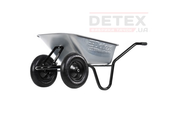 Тачка будівельна 2-х колісна 200кг/100л оцинкована колесо пневматичне (зібрана)