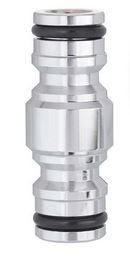 Адаптер двосторонній для конектора поливального шлангу, метал, бл.