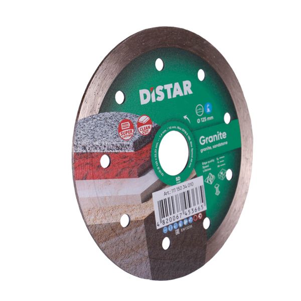 Круг алмазний вiдрiзний Distar 1A1R 125x1,4x10x22,23 Granite