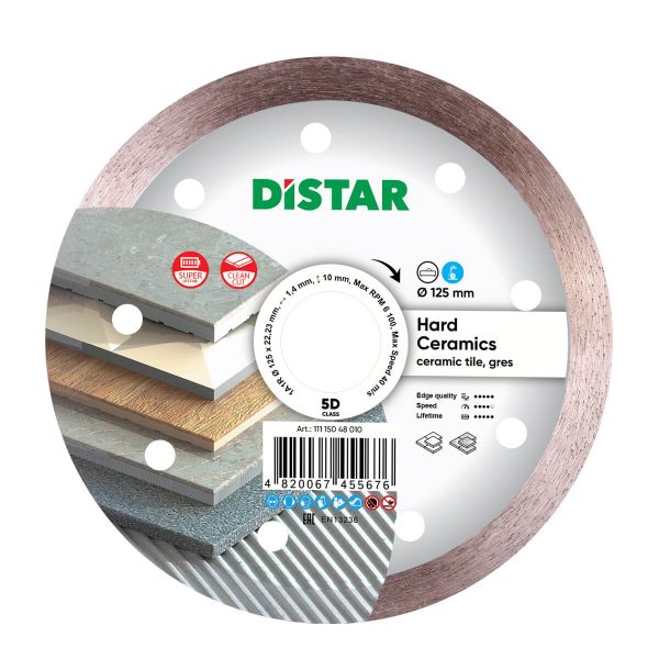 Круг алмазний вiдрiзний Distar 1A1R 125x1,4/1,0x10x22,23 Hard ceramics