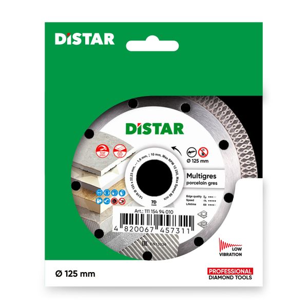 Круг алмазний вiдрiзний Distar 1A1R 125x1,6/1,0x10x22,23 Multigres