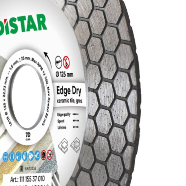 Круг алмазний вiдрiзний Distar 1A1R 125x1,6/1,2x25x22,23 Edge Dry