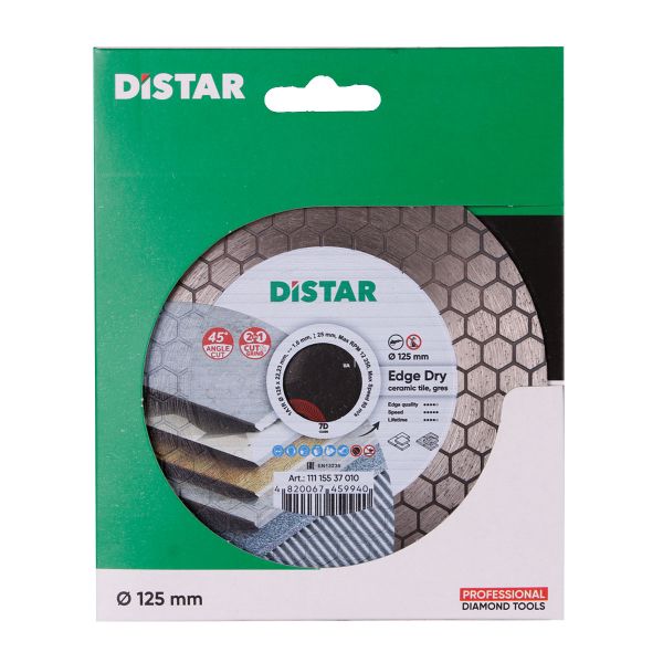 Круг алмазний вiдрiзний Distar 1A1R 125x1,6/1,2x25x22,23 Edge Dry