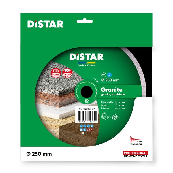 Круг алмазний вiдрiзний Distar 1A1R 250x1,6x10x25,4 Granite