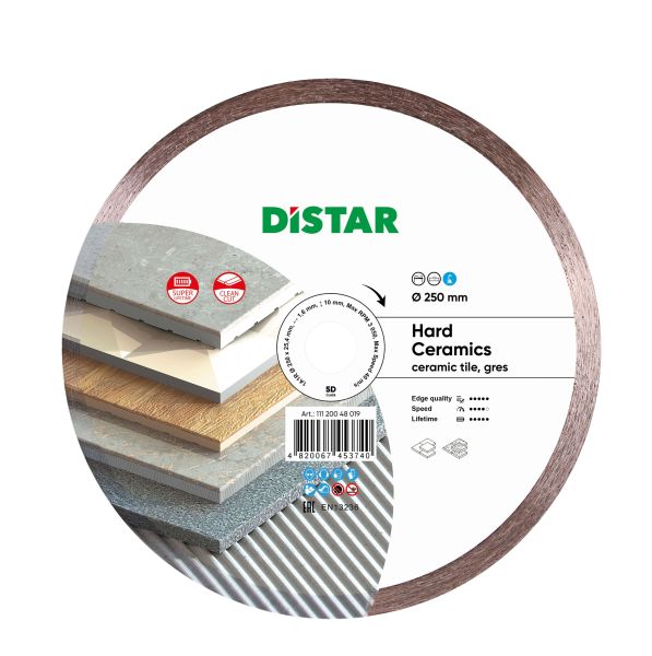 Круг алмазний вiдрiзний Distar 1A1R 250x1,6/1,2x10x25,4 Hard ceramics