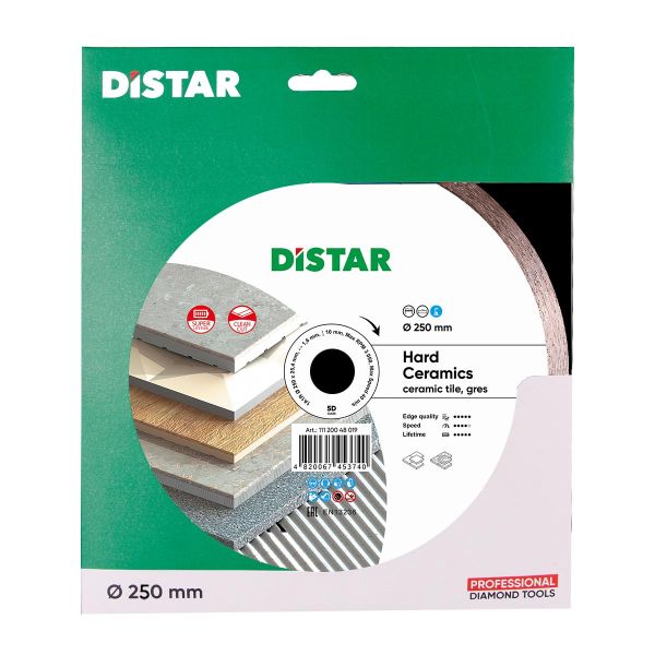 Круг алмазний вiдрiзний Distar 1A1R 250x1,6/1,2x10x25,4 Hard ceramics