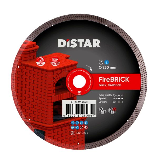 Круг алмазний вiдрiзний Distar 1A1R 250x1,9/1,5x11x25,4 FireBRICK