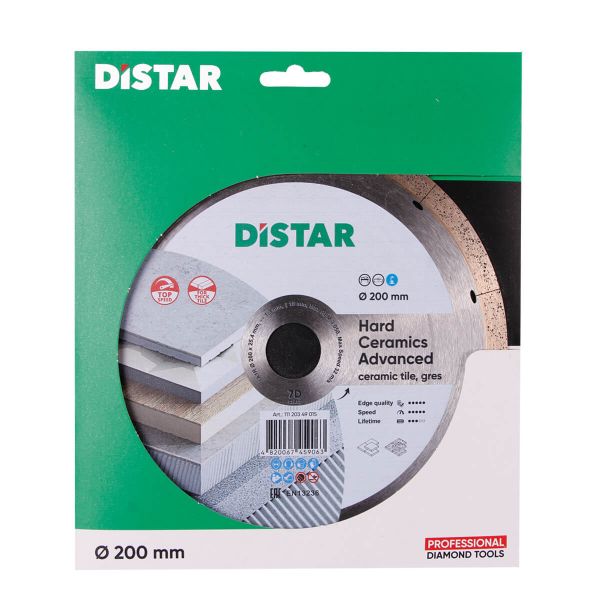Круг алмазний вiдрiзний Distar 1A1R 200x1,3x10x25,4 Hard ceramics Advanced