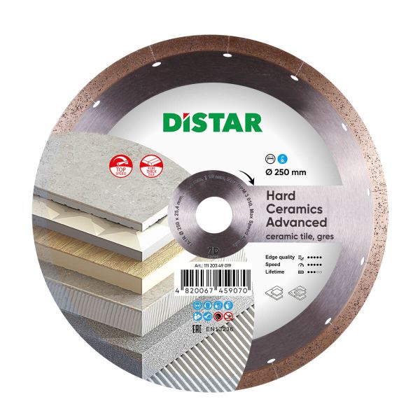 Круг алмазний вiдрiзний Distar 1A1R 250x1,5x10x25,4 Hard ceramics Advanсed