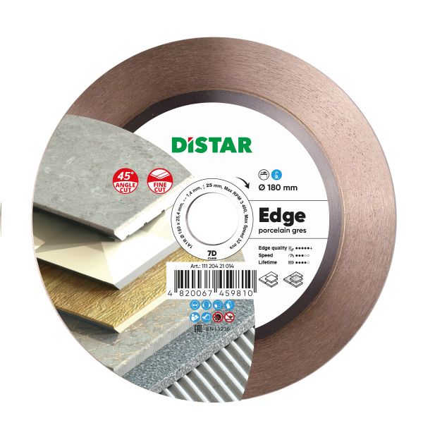 Круг алмазний вiдрiзний Distar 1A1R 180x1,4/1/1,6x25x25,4 Edge