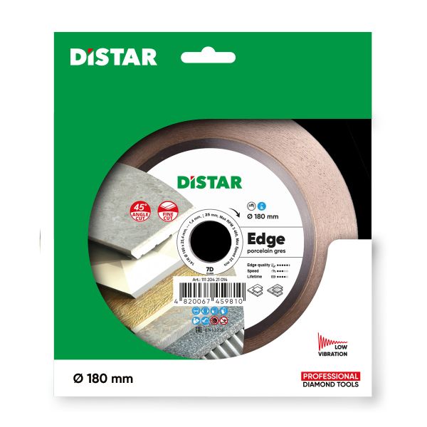 Круг алмазний вiдрiзний Distar 1A1R 180x1,4/1/1,6x25x25,4 Edge