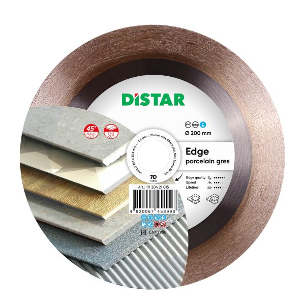 Круг алмазний вiдрiзний Distar 1A1R 200x1,4/1/1,6x25x25,4 Edge