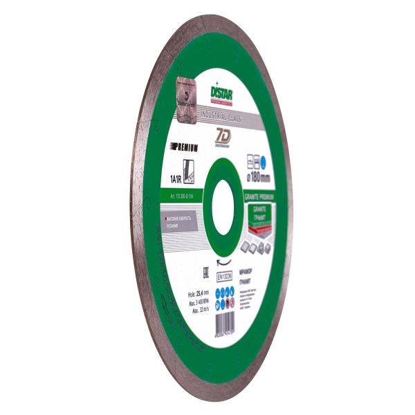 Круг алмазний вiдрiзний Distar 1A1R 180x1,6x8,5x25,4 Granite Premium