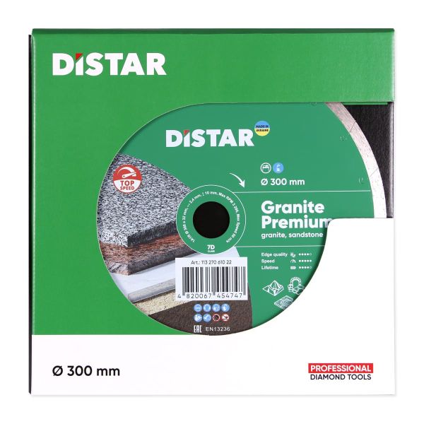 Круг алмазний вiдрiзний Distar 1A1R 300x2,4x10x32 Granite Premium
