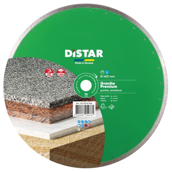 Круг алмазний вiдрiзний Distar 1A1R 400x2,4x10x32 Granite Premium