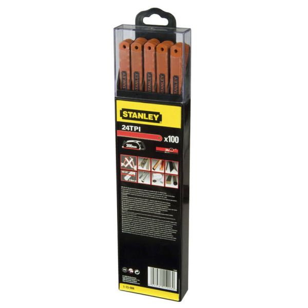 Полотно ножівкове Rubis довжиною 300 мм з молібденової швидкорізальної сталі для всіх типів металів, 100 штук STANLEY 1-15-906