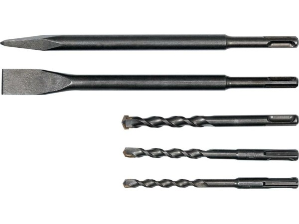 Перфоратор мережевий SDS+ YATO: P= 1100 Вт, J = 4.5 Дж. для свердл Ø≤ 35 мм, 3 свердла і 2 піки [2]