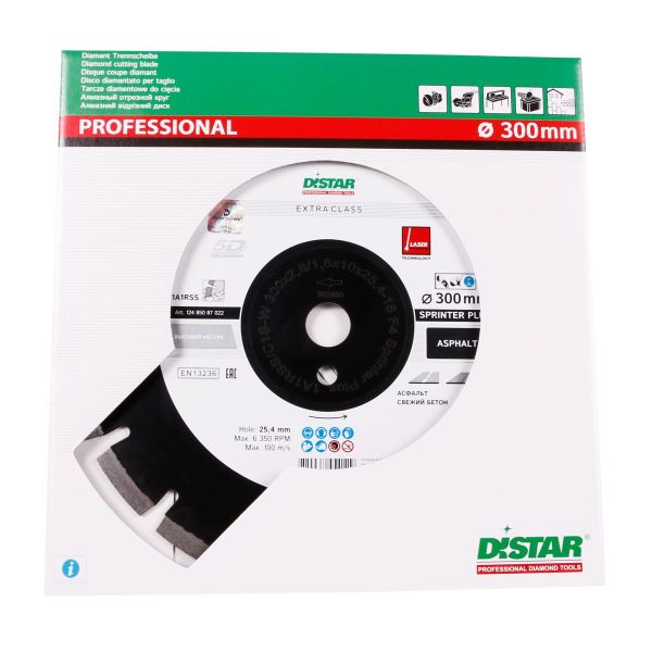 Круг алмазний вiдрiзний Distar 1A1RSS/C1S-W 300x2,8/1,8x25,4-11,5-18-ARP 40x2,8x8+2 R140 Sprinter Plus