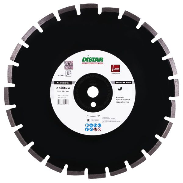 Круг алмазний вiдрiзний Distar 1A1RSS/C1S-W 400x3,5/2,5x25,4-11,5-24-ARP 40x3,5x8+2 R190 Sprinter Plus