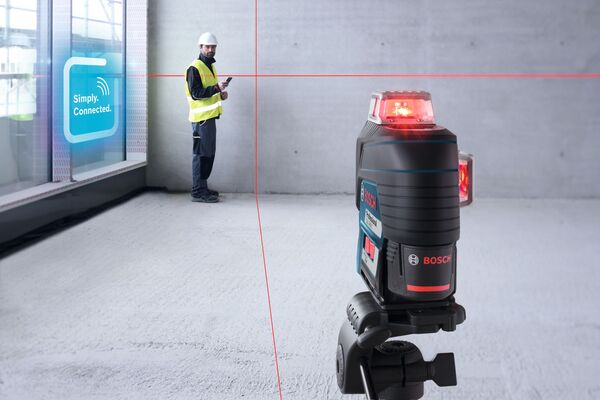 Нівелір лазерний Bosch GLL 3-80 C +LR7 +BM1, 12В, L-Boxx, 24м/120м, ±0,2 мм/м, IP 54