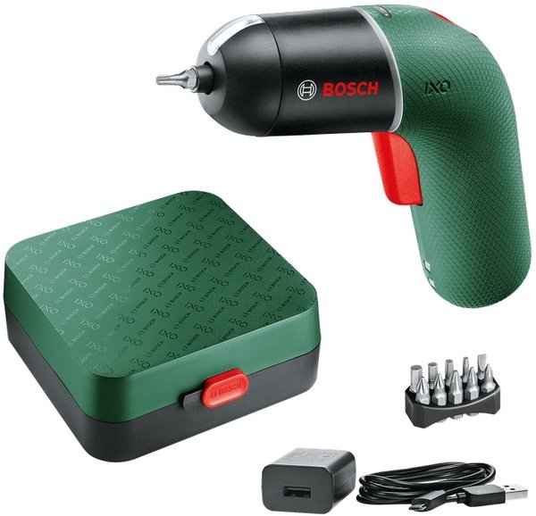 Шуруповерт Bosch IXO VI (full), 10 біт, 2 насадки, кейс (0.603.9C7.122)