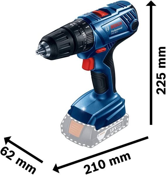 Шуруповерт-дриль ударний Bosch Professional GSB 180-LI, акумулятор. (0.601.9F8.309)