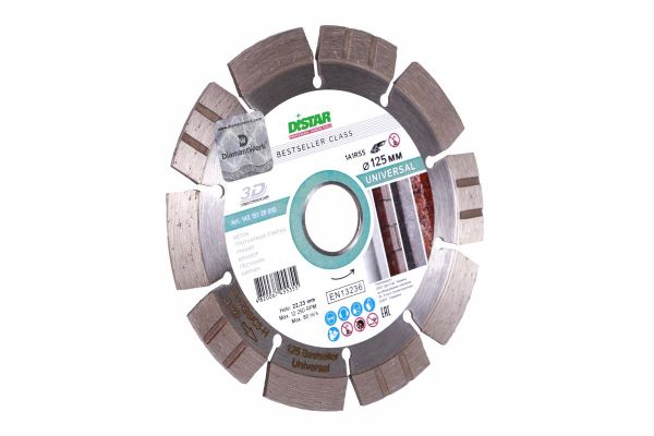Круг алмазний вiдрiзний Distar 1A1RSS/C3 125x2,2/1,4x11x22,23-10-HIT Bestseller Universal