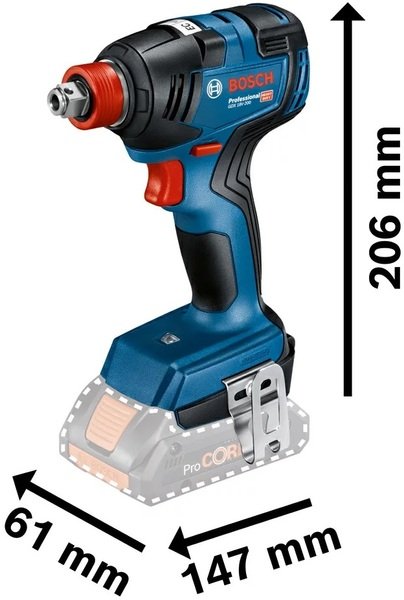 Акумуляторний ударний шуруповерт Bosch GDX 18V-200 C