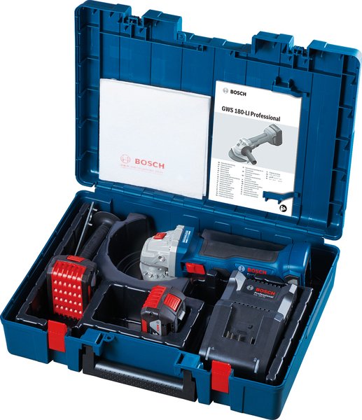 Шліфмашина кутова акумуляторна Bosch Professional GWS 180-LI (0.601.9H9.021)