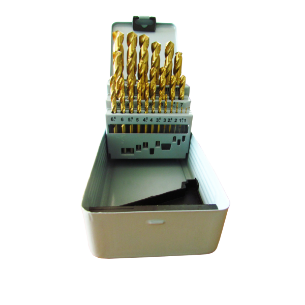 Набір свердел п/м 1-13мм 25шт HSS TiN коробка метал